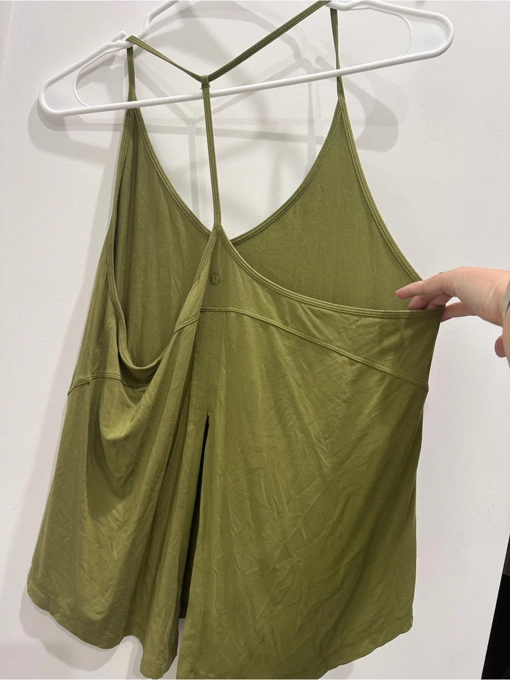 lululemon athletica Olive Green Strappy V-Neck Tank